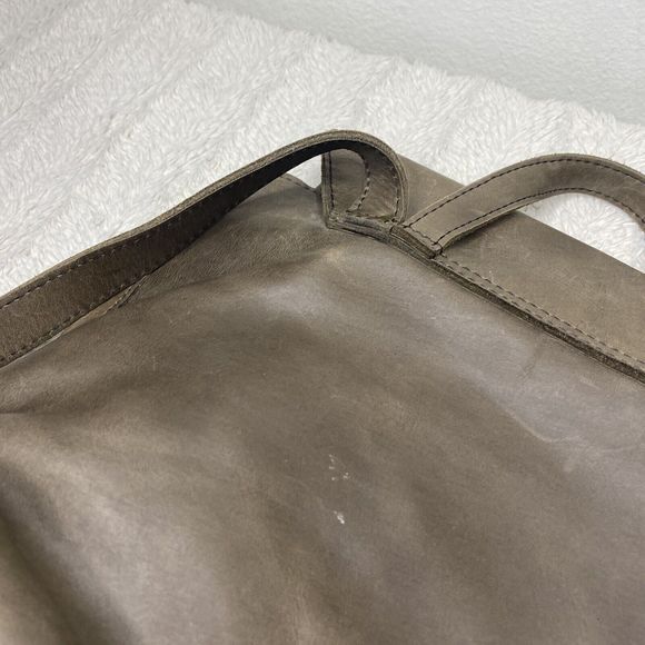 Raven + Lily Leather Addis Backpack Handbag Carryall Taupe Brown/Gray Minimalist main image 7